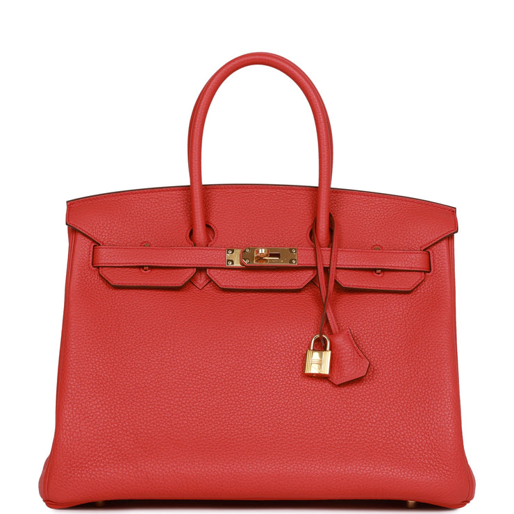 Hermes Birkin 35 Bougainvillea Clemence Gold Hardware