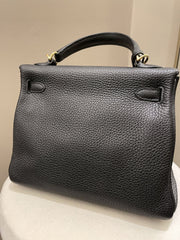 Hermes Kelly 25 Black Togo